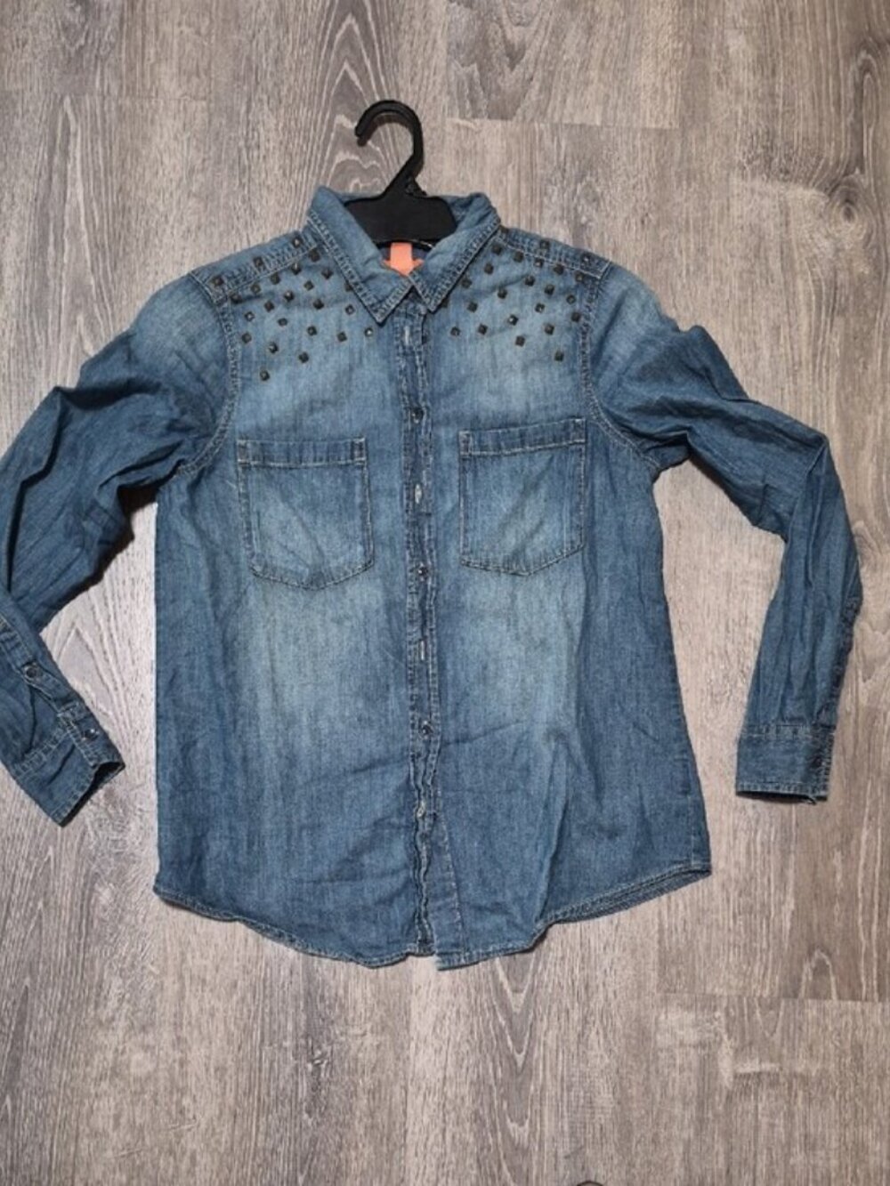 Joe Fresh Denim Button-Up Shirts Blue Washe